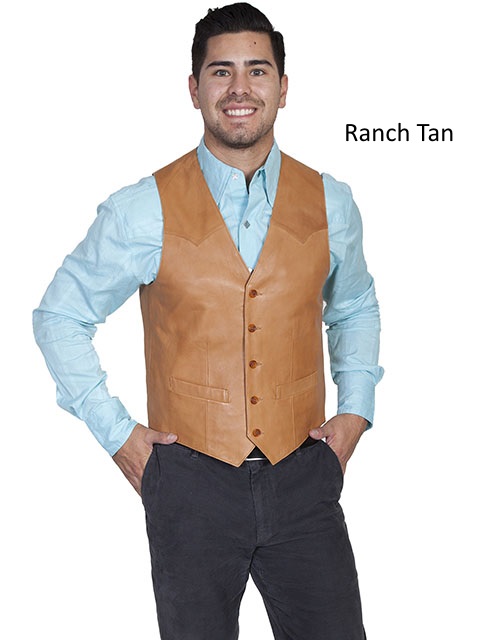 (image for) Lambskin button front vest